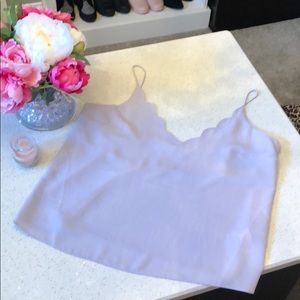 Topshop Scallop Grey Camisole